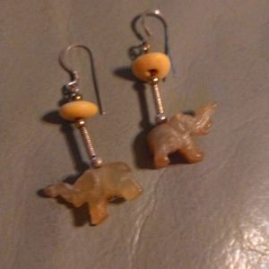 925(SALE) (ELK LIGHTNING) AGATE ELEPHANT EAR 2"